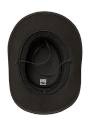 Cowboy Hat - Men's - Chocolate Brown Leather - Perforated - HAT22-C-BROWN-DL