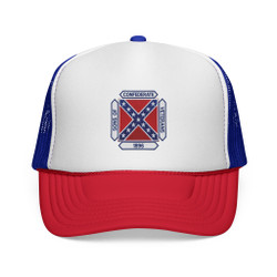 Sons of Confederate Veterans 1896 - Embroidered LOOK - Trucker Cap - Vintage Stitched Logo Mesh Hat.