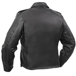 Leather Motorcycle Jacket - Men's - Dark Rebel - Up To 5XL - Gun Pockets - RAWCOPE-RC