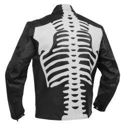 Leather Motorcycle Jacket - Men's - Skull Sprint - Up To 6XL - Gun Pockets - DEADBONE-RC