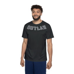 Outlaw Wearz Lawless Skull Sports Jersey T-Shirt - Men's Black Graphic Athletic Tee