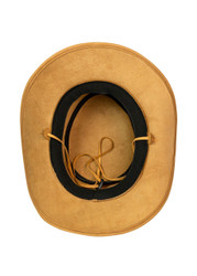 Cowboy Hat - Men's - Camel Leather - Outback - Brass Concho - HAT28-CAMEL-DL