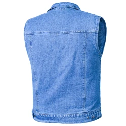 Blue Denim Motorcycle Vest - Men's - Up To 6XL - Blackguard - RM970BU-RC