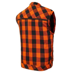 Flannel Motorcycle Vest - Men's - Up To 6XL - Rogue Infernal - FIRESTORM-RC