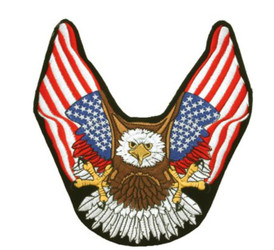 Eagle With American Flag Wings Patch - Vest Patches - PAT-B111-DL