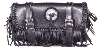 Motorcycle Tool Bag - PVC - Fringe - Fork Bag - 10 Inches - TB3000-12-DL