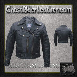 Leather Motorcycle Jacket - Women's - Pistol Pete - AL2144-AL