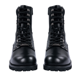 Leather Motorcycle Boots - Men's - Zipper and Lace-Up - BTM8002-DL