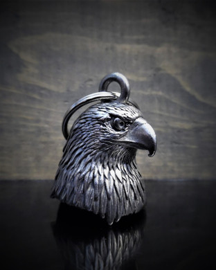 Eagle Head - Pewter - Motorcycle Ride Bell - Made In USA - SKU BB20-DS