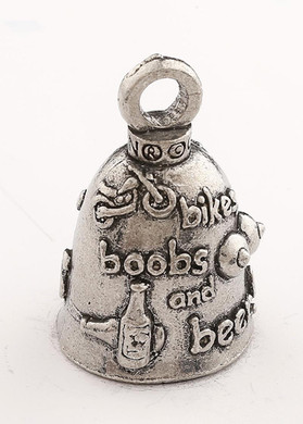 3B's - Bikes Boobs and Beer - Pewter - Motorcycle Guardian Bell® - Made In USA - SKU GB-3B-DS