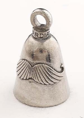 Mustache - Pewter - Motorcycle Guardian Bell® - Made In USA - SKU GB-MUSTACHE-DS