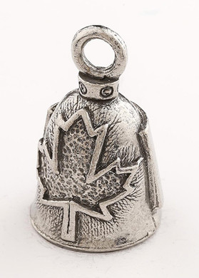 Maple Leaf - Pewter - Motorcycle Guardian Bell® - Made In USA - SKU GB-MAPLE-LEAF-DS