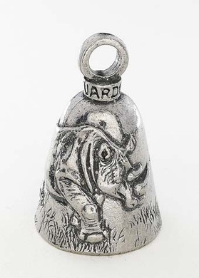 Rhino - Pewter - Motorcycle Guardian Bell® - Made In USA - SKU GB-RHINO-DS