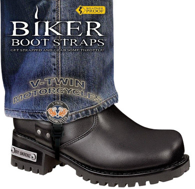 Daniel Smart Pair of Biker Boot Straps - 6 Inch - V-Twin - Motorcycle - BBS-VT6-DS