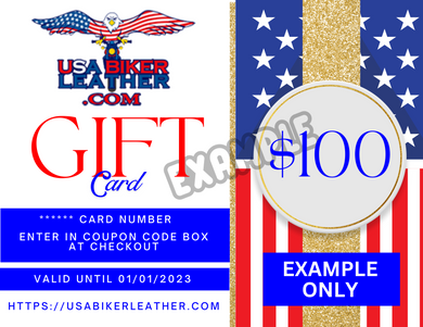 Gift card for USA Biker Leather - Home of Premium Biker Leather Apparel and Helmets