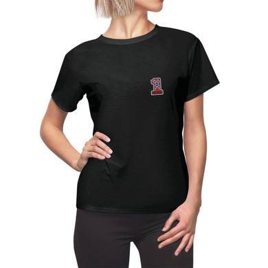 Number One Rebel - Red White Blue on Black Tee - Women's Cut & Sew - T-Shirt