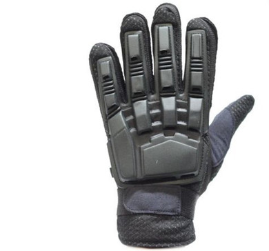 Black Mesh Textile Mechanics Gloves - Biker - Unisex - GLZ53-DL