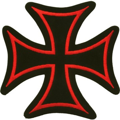 Vest Patch - Iron Cross With Red Border - PAT-B126-DL