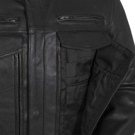 Leather Motorcycle Jacket - Men's - Black - Up To Size 8XL - Raider - FIM263CDMZ-FM
