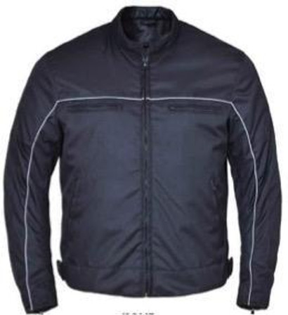 Men's Nylon Textile Jacket With Reflective Piping - SKU K-2147-00-UN