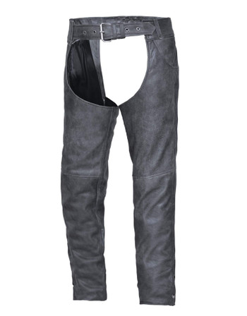 Leather Chaps - Unisex - Tombstone Gray - Motorcycle - 720-GN-UN