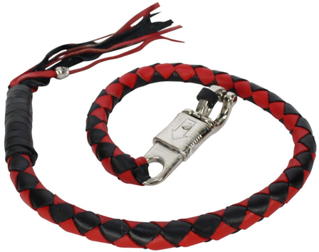 Get Back Whip - Black and Red Leather - 36 Inches - GBW6-11S-DL