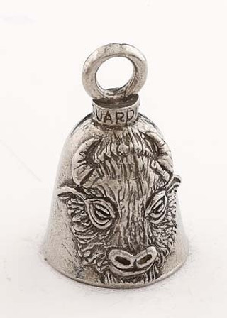 Buffalo - Pewter - Motorcycle Guardian Bell - Made In USA - SKU GB-BUFFALO-DS