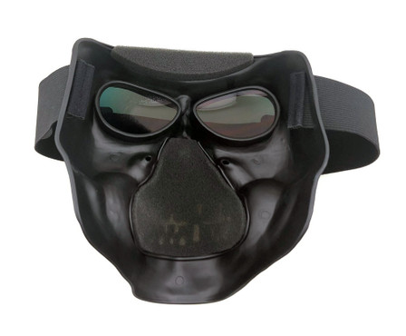 White Skull Full Face Mask - Matte White - Motorcycle Mask - SMWS-DS