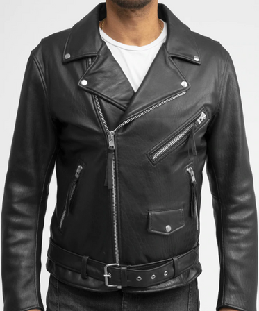 Leather Biker Jacket - Men's Fashion - Lambskin - Jay - WBM2080NZ-FM