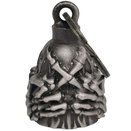 Motorcycle Ride Bell - 3D - Skeleton Middle Fingers - Spirit Bell - Gremlin - DBL2-L-DL