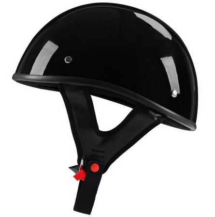 DOT Motorcycle Helmet - Matte Black - Shorty - Half - ULC-FX1-DL