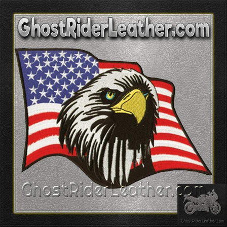 Vest Patch - American Flag With An Eagle Head - PAT-C213-DL