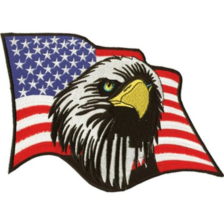 Vest Patch - American Flag With An Eagle Head - PAT-C213-DL
