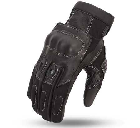 Leather Motorcycle Gloves - Men's - Hard Knuckles - Extreme - FR104GL-FM