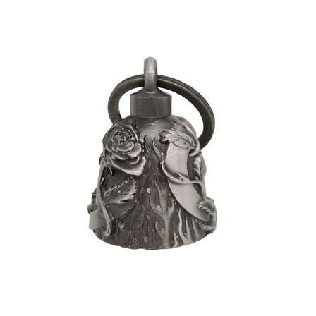 Motorcycle Ride Bell - 3D - Heart With Rose - Spirit Bell - Gremlin - DBL16-L-DL