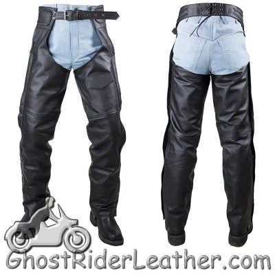 Naked Leather Chaps - Men or Women - Braid Design - C4326-11-DL