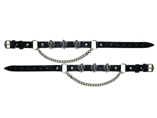 Pair of Biker Boot Chains - Rose - Motorcycle - BC7-DL
