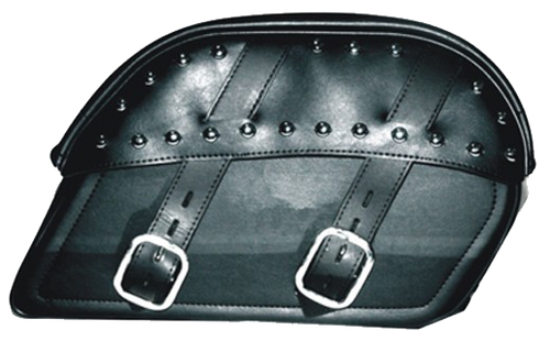 Saddlebags - PVC - Curved Top - Studs - Motorcycle - SD4083-PV-DL