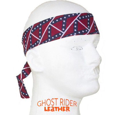 Set of Two Rebel Flag Biker Headbands - Confederate - AC9-REBEL-DL