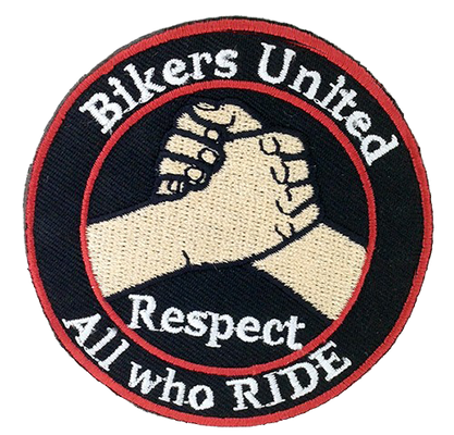 Vest Patches - Two Bikers United Respect All Who Ride - PAT-D575-DL