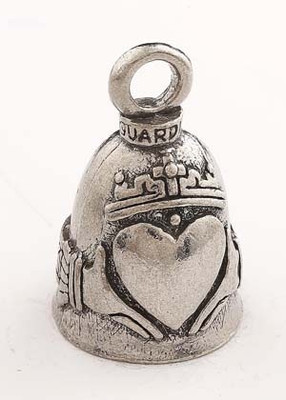 Claddagh - Pewter - Motorcycle Guardian Bell - Made In USA - SKU GB-CLADDAGH-DS