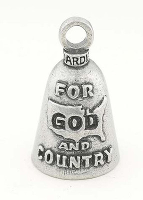For God and Country - Pewter - Motorcycle Guardian Bell® - Made In USA - SKU GB-FOR-GOD-AND-C-DS