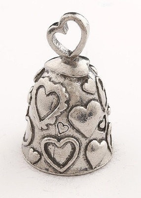 Heart - Pewter - Motorcycle Guardian Bell® - Made In USA - SKU GB-HEART-DS