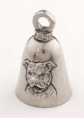 Pitbull Dog - Pewter - Motorcycle Guardian Bell® - Made In USA - SKU GB-PITBULL-DOG-DS