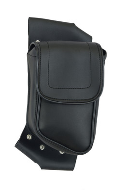 Synthetic Black Leather Crash Bar Bag - Left Side - RC5827L-RC.