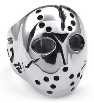 Jason Face Biker Ring - Stainless Steel - Biker Jewelry - Biker Ring - R192-DS