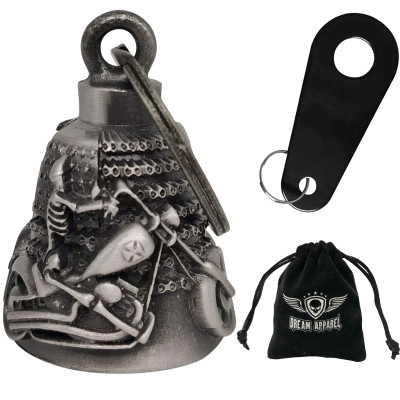 Motorcycle Ride Bell - 3D - Skeleton Riding - Spirit Bell - Gremlin - DBL14-11-DL
