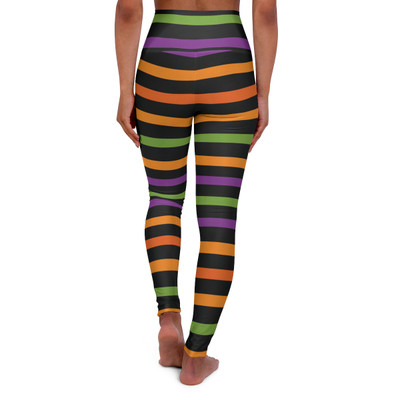 Witch's Stripes - Colorful - Halloween Costume - High Waisted Yoga Leggings - Pants.