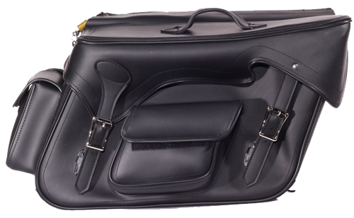 Saddlebags - PVC - Throwover - Pockets - Motorcycle - SD4085-NS-PV-DL