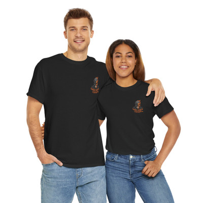 Ghost Rider Leather Small Logo - Skull Flames - T-Shirt - Choice of Colors - Unisex Tee